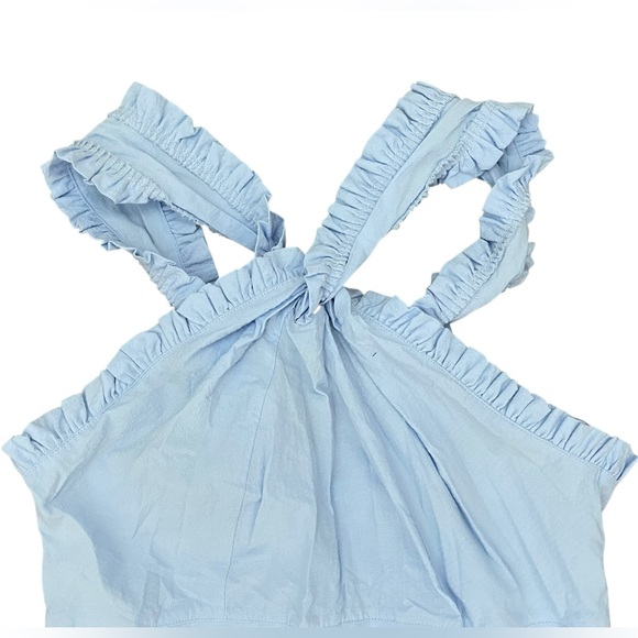 H&M Light Blue Ruffled Dress - Picture 4 of 6